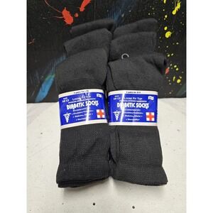 Unisex‎ Gray Diabetic Crew Socks - Non Binding Top - Size 10-13